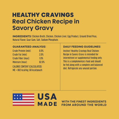 Healthy Cravings Grain Free Real Chicken Recipe Natural Wet Cat Food Topper by Nature'S Variety, 3 Ounce (Pack of 24)