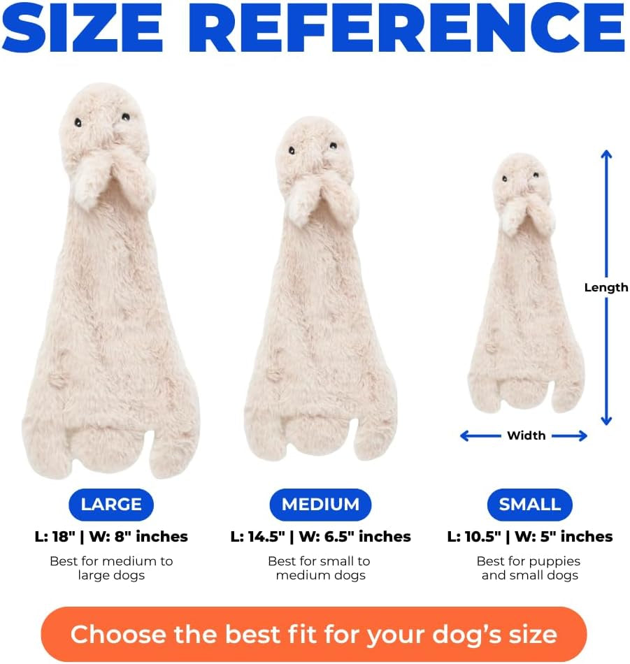 Squeaky Dog Toys with Soft Durable Fabric for Small, Medium and Large Pets Interactive Toy for Indoor Play, Supports Active Biting and Play - Hare, Medium